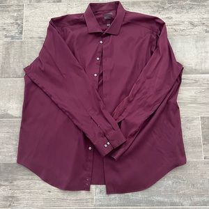 Calvin Klein maroon/burgundy dress shirt, 20 - 38/39 tall.